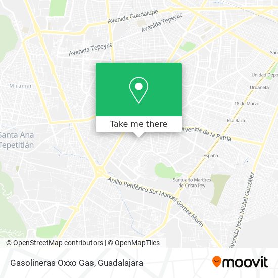 Gasolineras Oxxo Gas map
