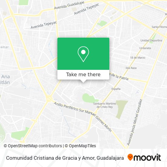 Comunidad Cristiana de Gracia y Amor map