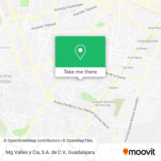 Mapa de Mg Valles y Cia, S.A. de C.V.