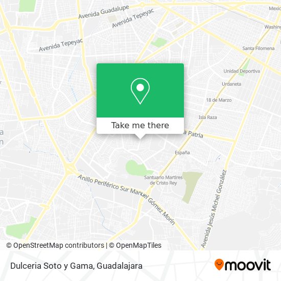 Dulceria Soto y Gama map