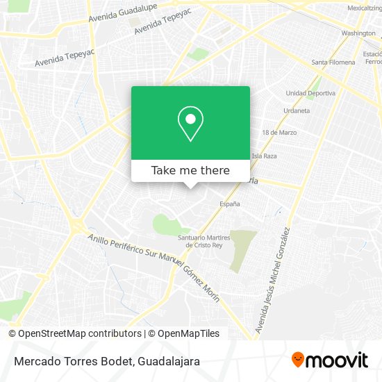 Mapa de Mercado Torres Bodet