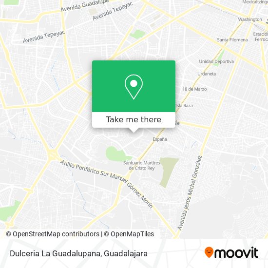 Dulceria La Guadalupana map