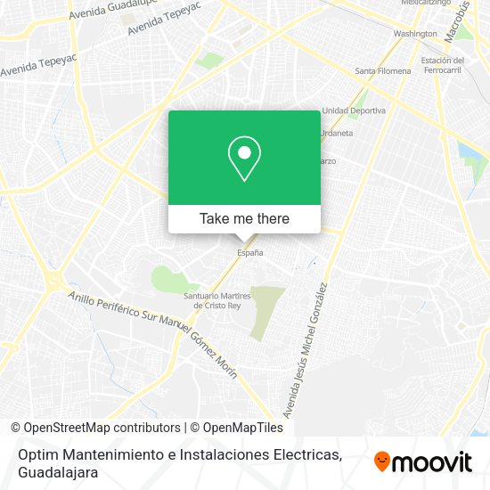 Mapa de Optim Mantenimiento e Instalaciones Electricas
