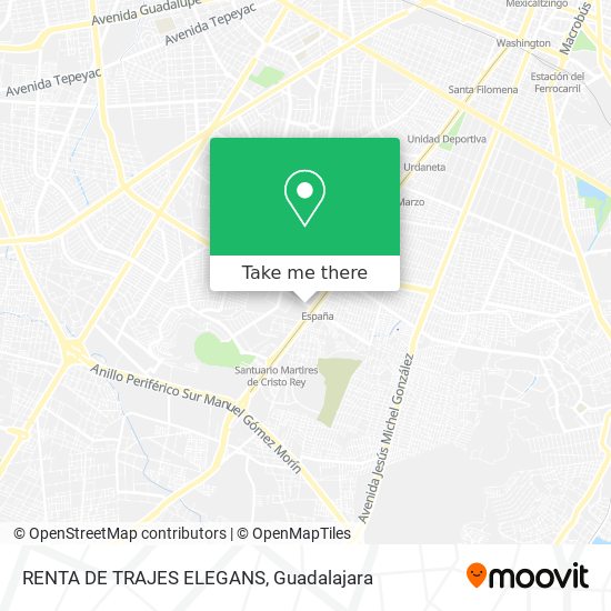 Mapa de RENTA DE TRAJES ELEGANS