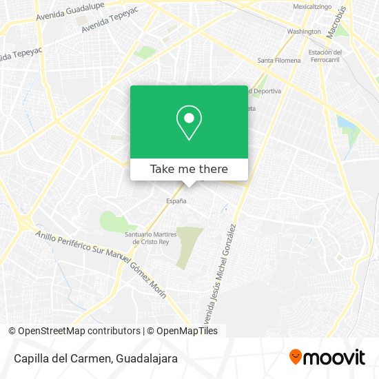 Mapa de Capilla del Carmen