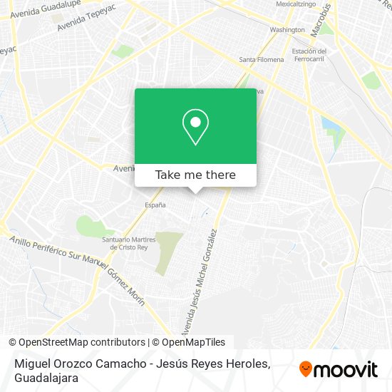 Miguel Orozco Camacho - Jesús Reyes Heroles map
