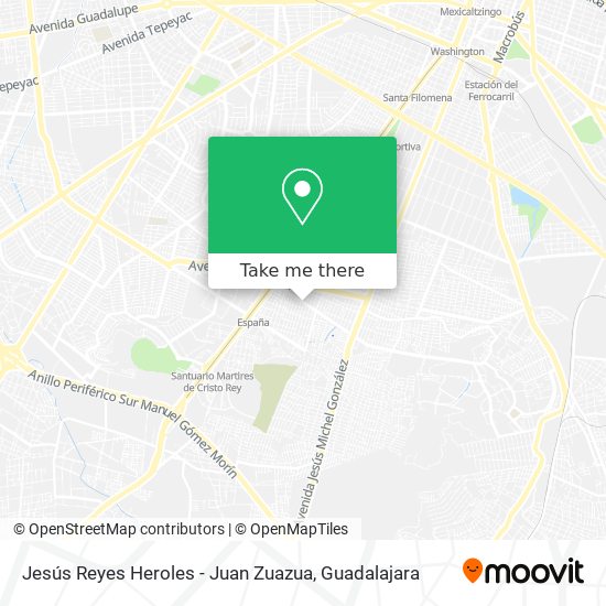 Jesús Reyes Heroles - Juan Zuazua map