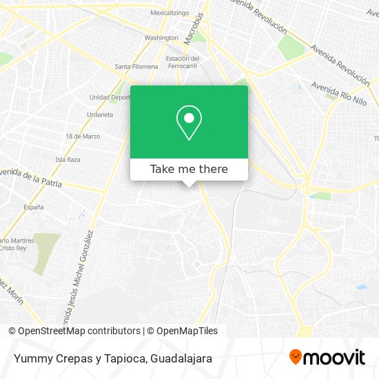 Yummy Crepas y Tapioca map