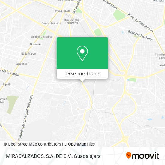 MIRACALZADOS, S.A. DE C.V. map