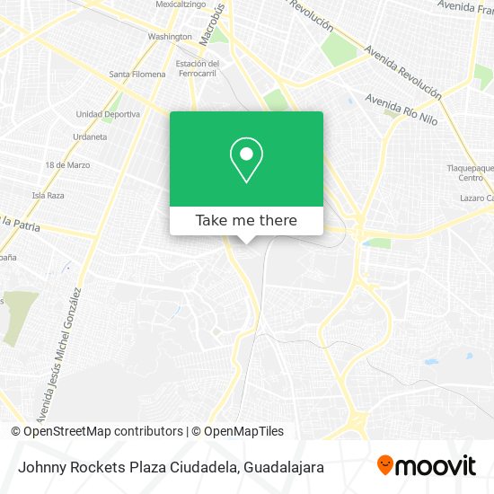 Mapa de Johnny Rockets Plaza Ciudadela