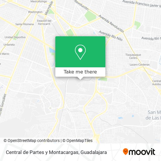 Central de Partes y Montacargas map