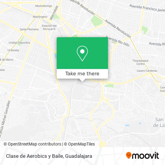 Clase de Aerobics y Baile map