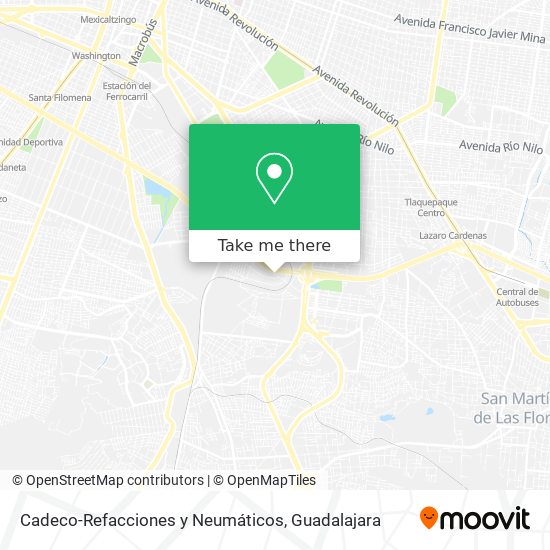 Mapa de Cadeco-Refacciones y Neumáticos