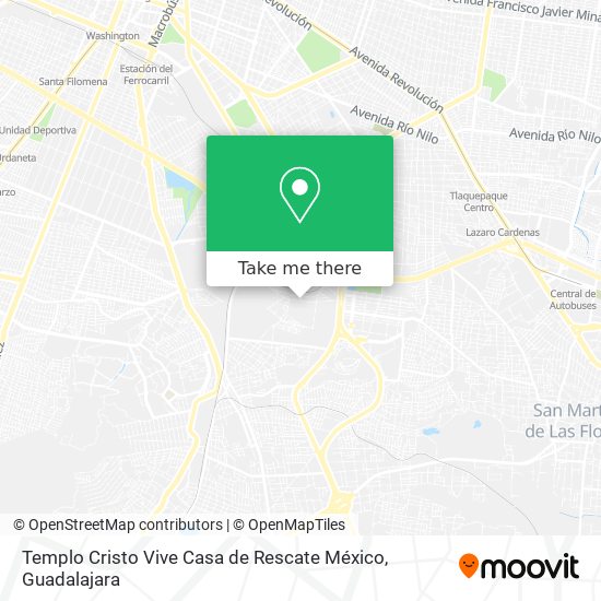 Mapa de Templo Cristo Vive Casa de Rescate México