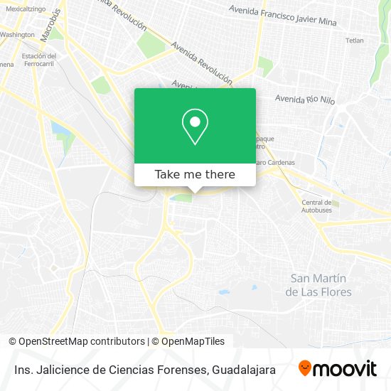 Mapa de Ins. Jalicience de Ciencias Forenses