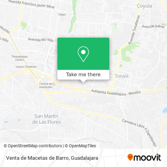 Venta de Macetas de Barro map