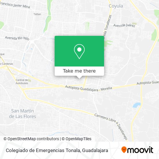 Colegiado de Emergencias Tonala map