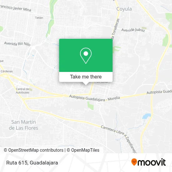 Ruta 615 map