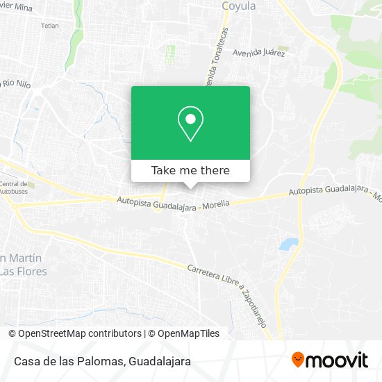 Casa de las Palomas map