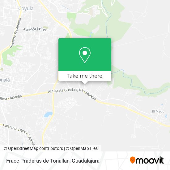 Fracc Praderas de Tonallan map