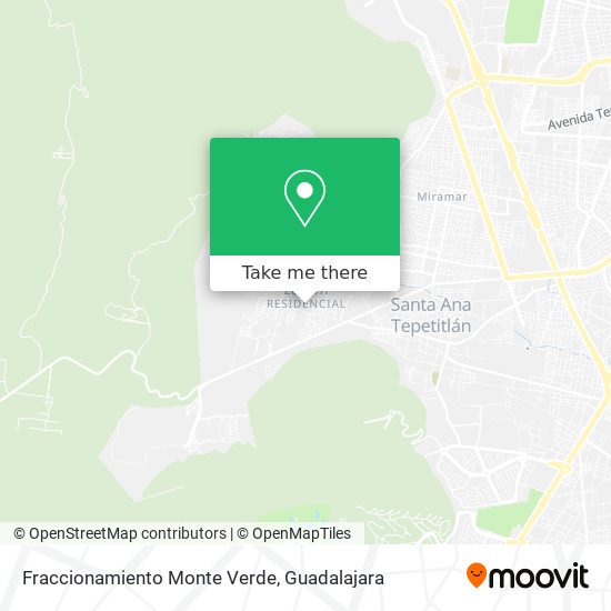 Fraccionamiento Monte Verde map