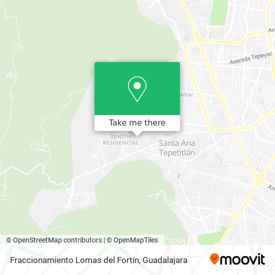 Fraccionamiento Lomas del Fortín map