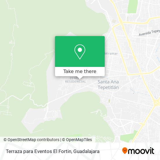Mapa de Terraza para Eventos El Fortin
