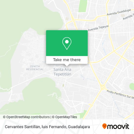 Cervantes Santillán, luis Fernando map