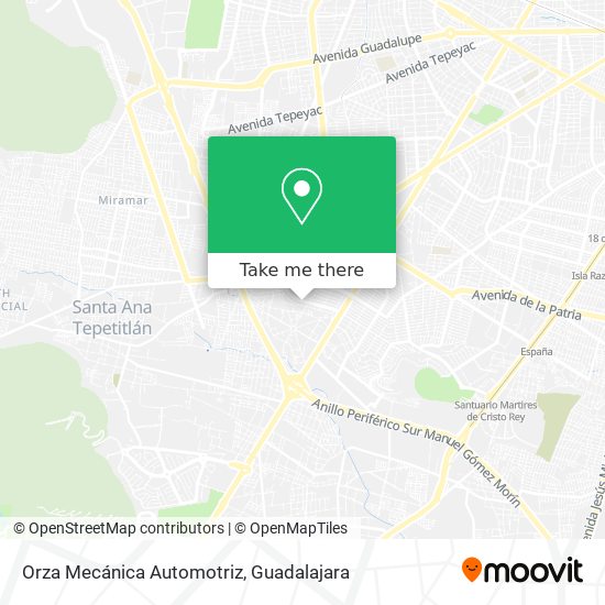 Orza Mecánica Automotriz map