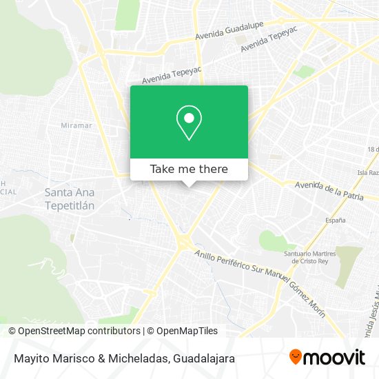 Mapa de Mayito Marisco & Micheladas