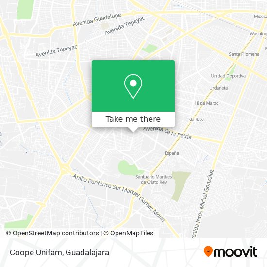Mapa de Coope Unifam