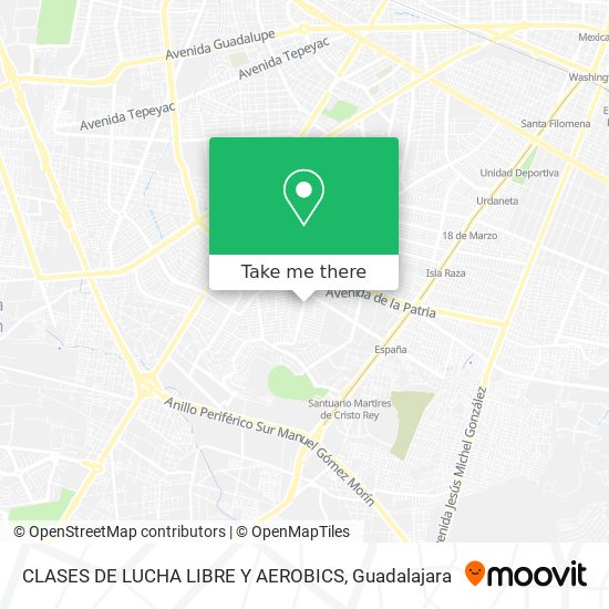 CLASES DE LUCHA LIBRE Y AEROBICS map