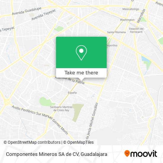 Componentes Mineros SA de CV map