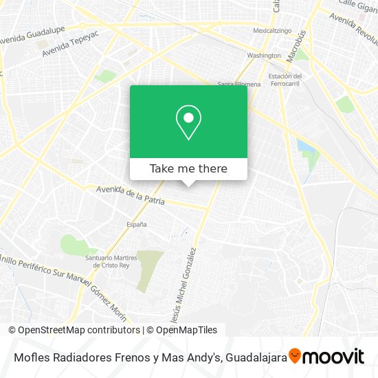 Mapa de Mofles Radiadores Frenos y Mas Andy's