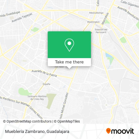 Mueblería Zambrano map