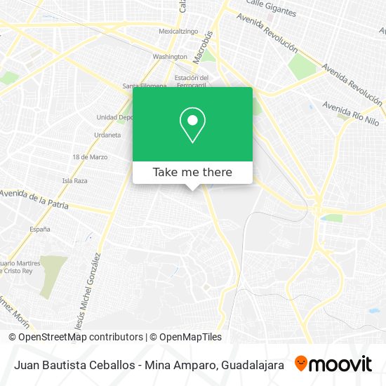 Juan Bautista Ceballos - Mina Amparo map