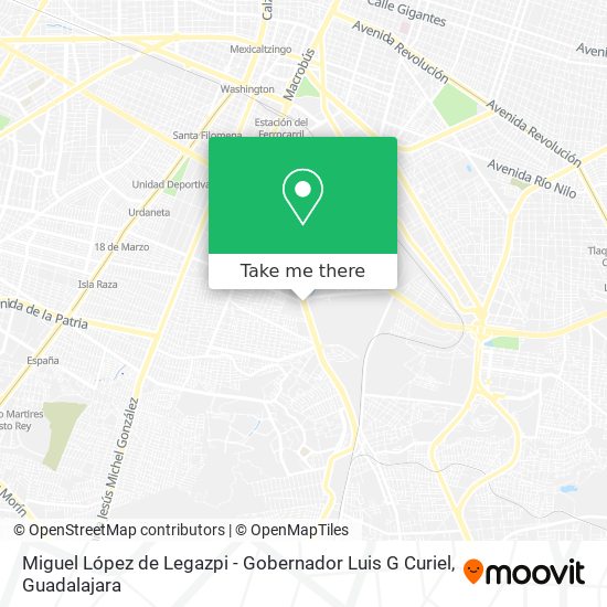 Mapa de Miguel López de Legazpi - Gobernador Luis G Curiel