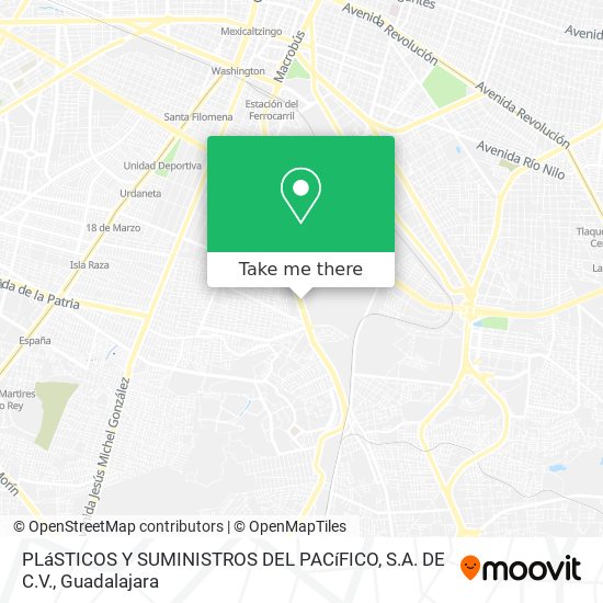 PLáSTICOS Y SUMINISTROS DEL PACíFICO, S.A. DE C.V. map