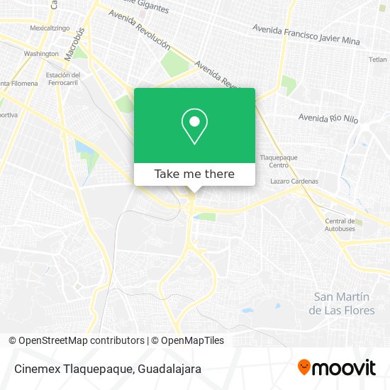Cinemex Tlaquepaque map