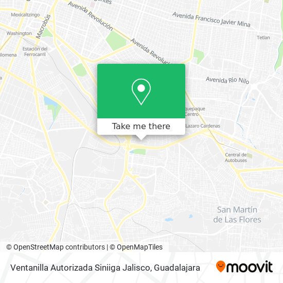 Mapa de Ventanilla Autorizada Siniiga Jalisco