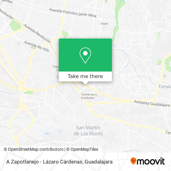A Zapotlanejo - Lázaro Cárdenas map