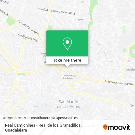 Mapa de Real Camichines - Real de los Granadillos