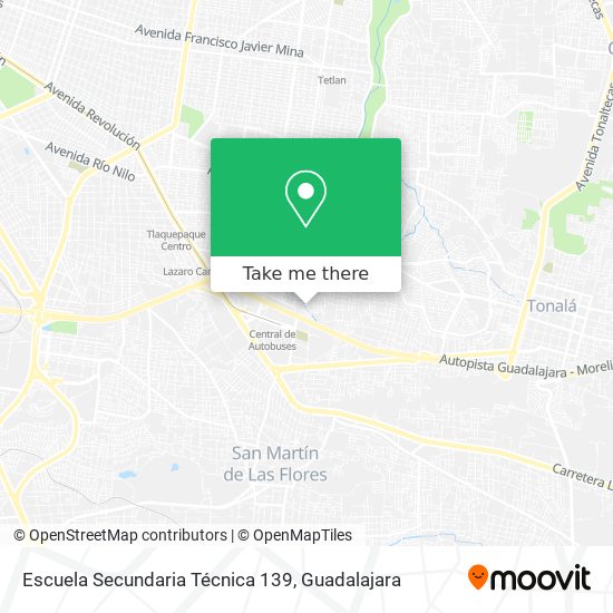 Mapa de Escuela Secundaria Técnica 139