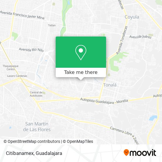 Mapa de Citibanamex