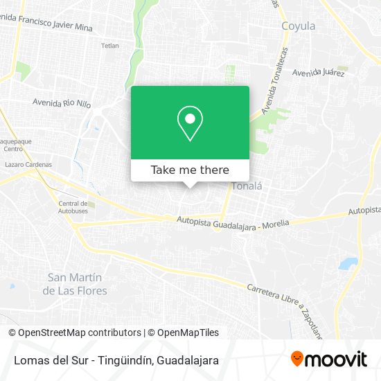 Lomas del Sur - Tingüindín map