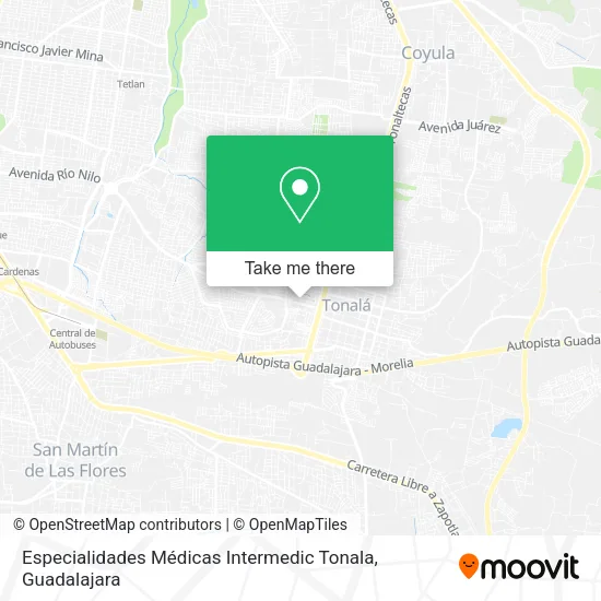 Especialidades Médicas Intermedic Tonala map