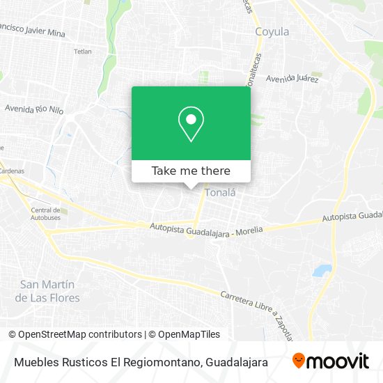 Mapa de Muebles Rusticos El Regiomontano