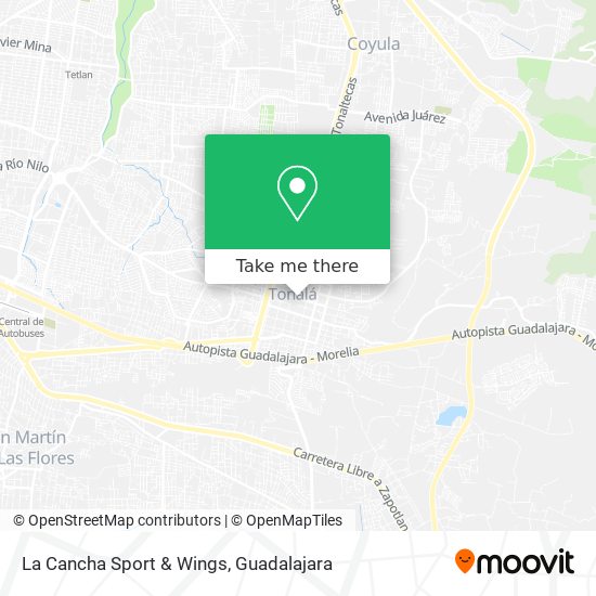 La Cancha Sport & Wings map