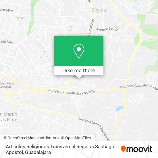 Mapa de Articulos Religiosos Transversal Regalos Santiago Apostol