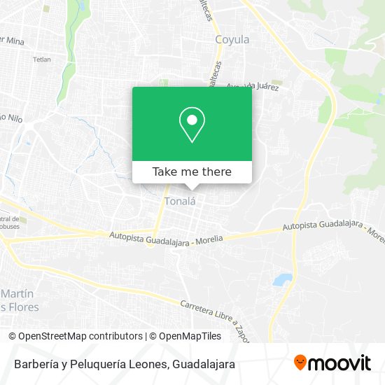 Barbería y Peluquería Leones map